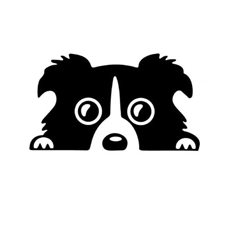 Cool Border Collie sticker for the back window of your car